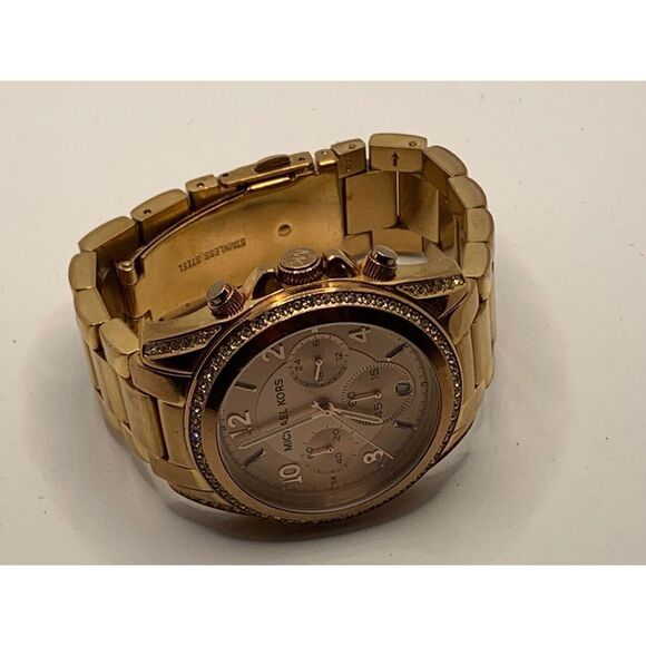 Michael Kors MK5263 Women's Gold Stainless Steel Analog Dial Quartz Watch JD236 - Picture 7 of 11